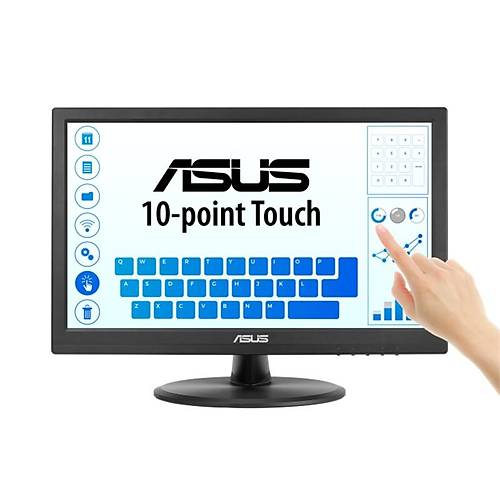 15.6 ASUS VT169HE IPS 5MS 60MHZ 1XVGA 1XHDMI FHD 1920X1080 DOKUNMATK EKRAN FLICKER FREE EREVESZ VESA SYAH