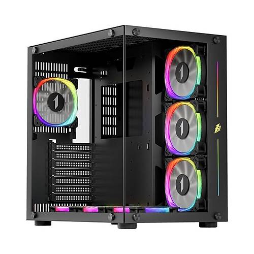 1ST PLAYER SP8 SYAH 750W 80+ SILVER ATX 3.1 ARGB 7X12CM FAN TEMPERL CAM USB 3.0 ATX KASA