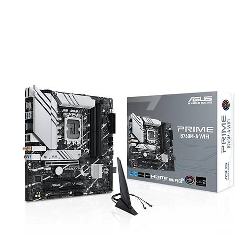 ASUS PRIME B760M-A WIFI DDR5 7200MHZ 2XHDMI 1XDP 2XM.2 USB 3.2 MATX 1700P (12. / 13. VE 14. NESL LEMC UYUMLU)