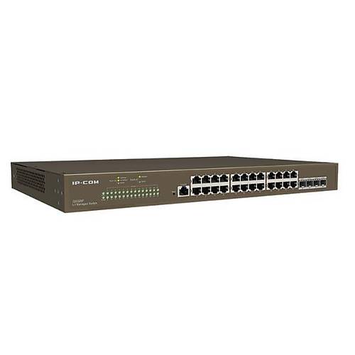 IP-COM G5328P-24-410W 24 PORT GIGABIT+ 4XGB SFP UPLINK L3 YNETLEBLR 370W POE RACKMOUNT SWITCH