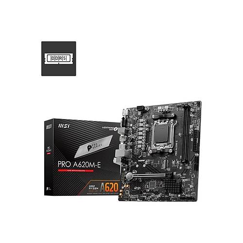 MSI PRO A620M-E DDR5 6800MHZ 1XVGA 1XHDMI 1XM.2 USB 3.2 MATX AM5 ( AMD AM5 7000 SERS LEMC UYUMLU)