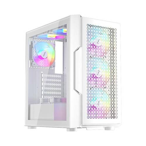 1ST PLAYER TRILOBITE T7 BEYAZ 650W 80+ ARGB 4X12CM FAN TEMPERL CAM MESH USB 3.0 ATX KASA
