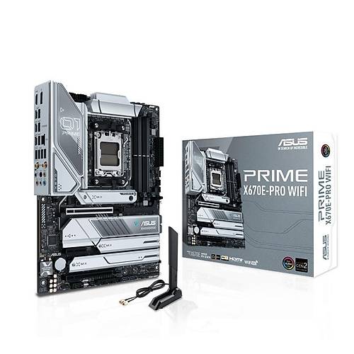 ASUS PRIME X670E-PRO WIFI DDR5 6400MHZ 1XHDMI 1XDP 4XM.2 USB 3.2 ATX AM5 (AMD AM5 RYZEN 7000 SERS LE UYUMLU)