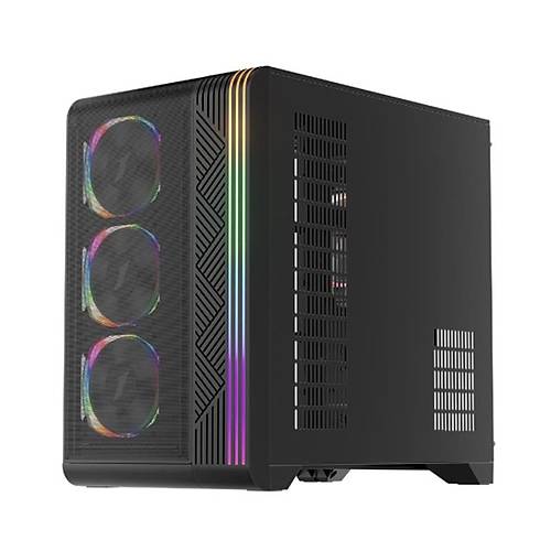 1ST PLAYER VT7 SYAH 850W 80+ SILVER ATX 3.1 ARGB 4X12CM FAN TEMPERL CAM USB 3.0 ATX KASA
