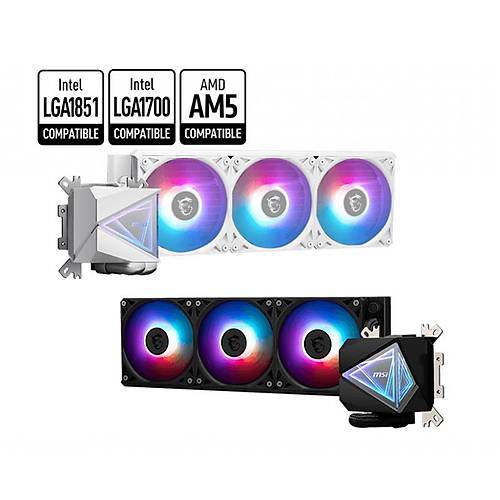 MSI MAG CORELIQUID I360 WHITE 360MM ARGB CPU LEMCI SIVI SOUTUCU(LGA1150/1151/1155/1156/1200/1700/1851/AM4/AM5 UYUMLU)