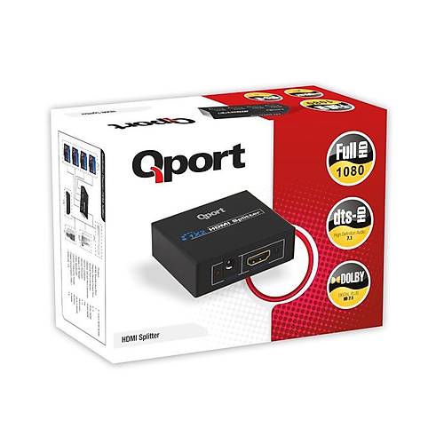 QPORT Q-SPL4 FULL HD 1 GR 4IKILI HDMI SPLITTER (SNYAL OALTICI)