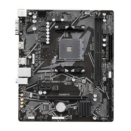 GIGABYTE A520M-K V2 DDR4 5100MHZ 1XVGA 1XHDMI 1XM.2 USB 3.2 MATX AM4 (AMD AM4 5000/4000 /3000 SERS LE UYUMLU)