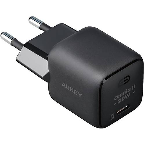 AUKEY PA-B1T-BK 20W OMNA II MN GAN PD QC 3.0 TYPE C HIZLI ARJ ADAPTR