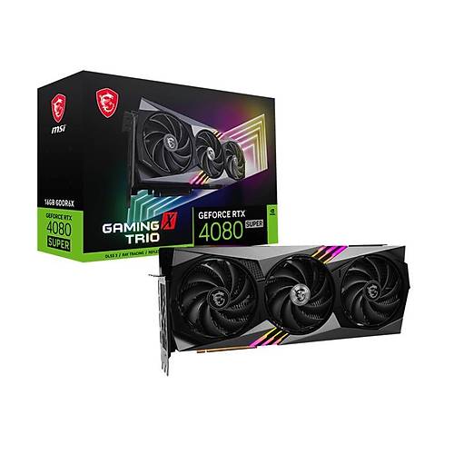 MSI GEFORCE RTX4080 SUPER 16G GAMING X TRIO 16GB GDDR6X 256BIT1XHDMI 3XDP EKRAN KARTI