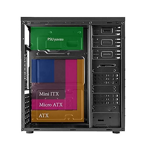 VENTO TA-K62 550W 1X80MM FAN USB 3.0 MIDI TOWER SYAH KASA