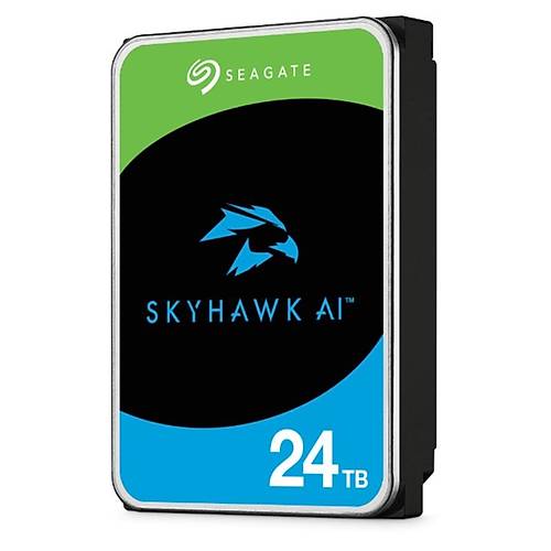 24 TB SEAGATE 3.5 SKYHAWK AI SATA 512MB 7/24 GUVENLIK ST24000VE002 (5 YIL RESMI DIST GARANTILI)