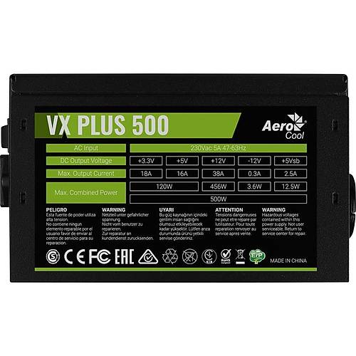 AEROCOOL AE-VXP500A VX PLUS 500W 38A 12V AKTF PFC G KAYNAI