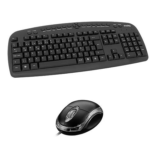 FRISBY FK-146QU USB Q TR MM SYAH KABLOLU KLAVYE MOUSE SET