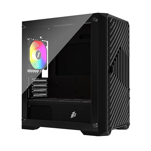 1ST PLAYER TRILOBITE T5 SYAH 650W 80+ ARGB 4X12CM FAN TEMPERL CAM MESH USB 3.0 M-ATX KASA