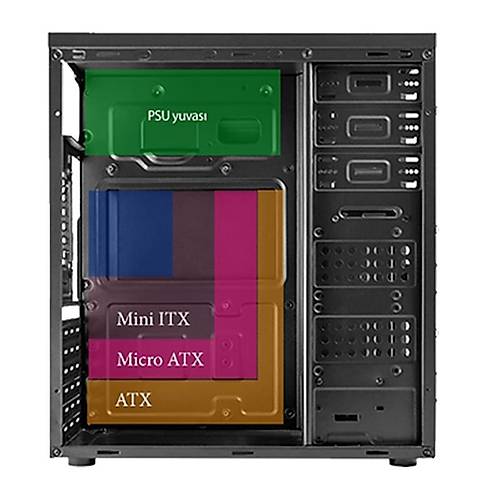 VENTO TA-K61 750W 1X80MM FAN USB 3.0 MD TOWER SYAH KASA