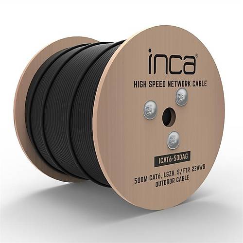 INCA ICAT6-500AG OUTDOOR S/FTP 23 AWG LSZH NETWORK CABLE 500 M SYAH