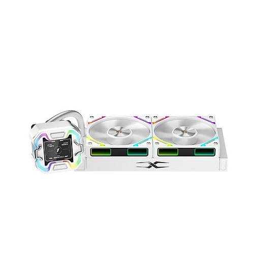 1ST PLAYER X STARSHIP 240MM BEYAZ ARGB IPS 2.4" DJTAL EKRANLI AM5,AM4/LGA 1851, LGA 1700 PREMIUM LEMC SIVI SOUTUCU