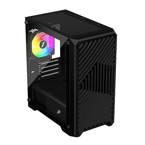 1ST PLAYER TRILOBITE T5 SYAH 650W 80+ ARGB 4X12CM FAN TEMPERL CAM MESH USB 3.0 M-ATX KASA