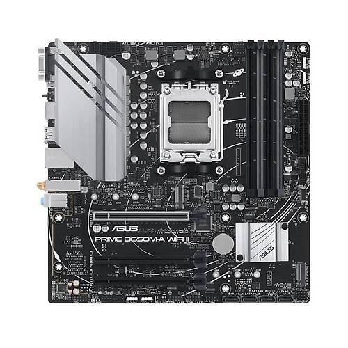 ASUS PRIME B650M-A WIFI II DDR5 6400MHZ 1XVGA 1XHDMI 1XDP 2XM.2 USB 3.2 MATX AM5 ( AMD AM5 7000 SERS LE UYUMLU )