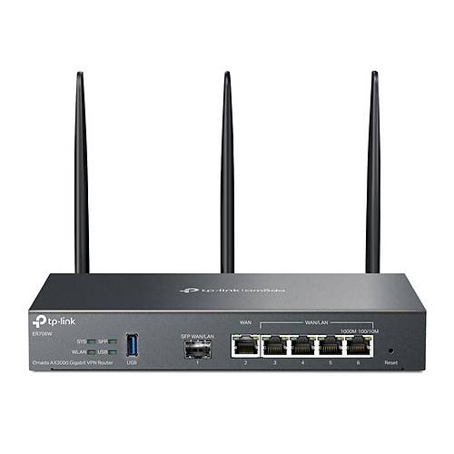 TP-LINK OMADA ER706W AX3000 WIFI 6 1XGIGABIT SFP WAN/LAN PORT 1XGIGABIT RJ45 WAN PORT 4XGIGABIT WAN/LAN RJ45 VPN ROUTER