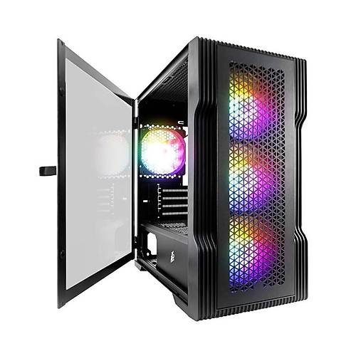 1ST PLAYER TRILOBITE T3 SYAH 600W 80+ ARGB 4X12CM FAN TEMPERL CAM MESH USB 3.0 M-ATX KASA