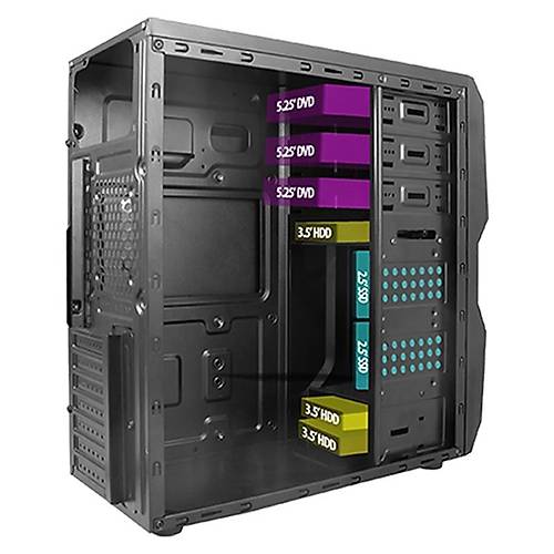 VENTO TA-K61 650W 1X80MM FAN USB 3.0 MD TOWER SYAH KASA