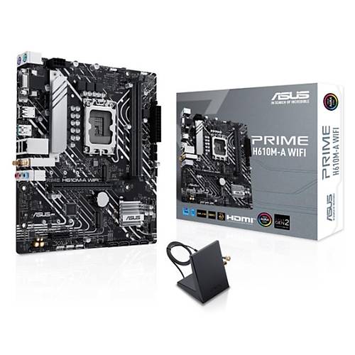 ASUS PRIME H610M-A WIFI DDR5 5600MHZ 1XVGA 1XHDMI 1XDP 2XM.2 USB 3.2 MATX 1700P (12. /13. VE 14. NESL LEMC UYUMLU)