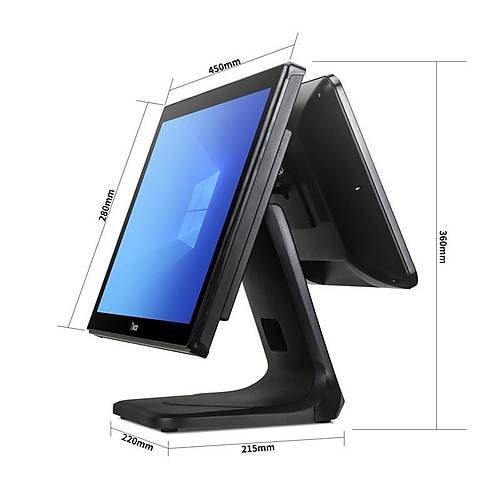 TIWOX TP-7610D 18.5" I7 10.NESL 128GB NWME SSD 8GB DDR4 RAM 1366X768 DOKUNMATK POS PC +13.2" MTER EKRANI
