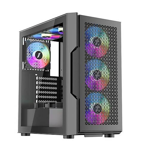 1ST PLAYER TRILOBITE T7 SYAH 650W 80+ ARGB 4X12CM FAN TEMPERL CAM MESH USB 3.0 ATX KASA