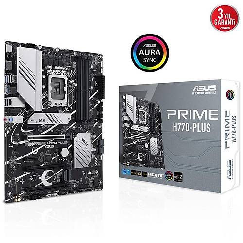 ASUS PRIME H770-PLUS DDR5 7200MHZ 1XHDMI 1XDP 3XM.2 USB 3.2 ATX 1700P (13. VE 12.NESL LEMC UYUMLU)