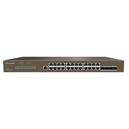 IP-COM G5328F 24 PORT GIGABIT + 4X1GB SFP UPLINK L3 YNETLEBLR RACKMOUNT SWITCH