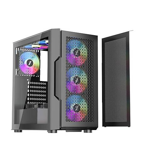 1ST PLAYER TRILOBITE T7 SYAH 750W 80+ ARGB 4X12CM FAN TEMPERL CAM MESH USB 3.0 ATX KASA