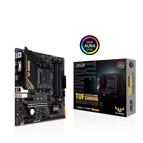 ASUS TUF GAMING A520M-PLUS II DDR4 4800MHZ 1XVGA 1XHDMI 1XDP 1XM.2 USB 3.2 MATX AM4(AMD 5000/4000G/3000 SER LE UYUMLU)