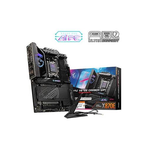 MSI MPG X870E CARBON WIFI DDR5 8400MT/S 1XHDMI 2XUSB4 4XM.2 ATX AM5 (AMD AM5 9000/ 8000/ 7000 SER LEMC UYUMLU)