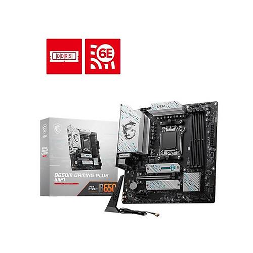 MSI B650M GAMING PLUS WIFI DDR5 6400MHZ 1XHDMI 1XDP 2XM.2 USB 3.2 AM5 MATX (AMD AM5 8000/ 7000 SERS LEMC UYUMLU )