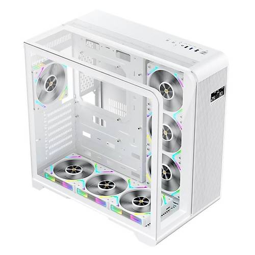 1ST PLAYER RT7 BEYAZ DIGITAL 850W 80+ GOLD FULL MODLER 4X12CM ARGB 3 TARAFLI TEMPERL CAM USB 3.0 - TYPE C ATX KASA