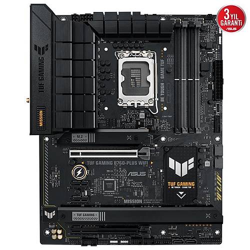 ASUS TUF GAMING B760-PLUS WIFI DDR5 7200MHZ 1XHDMI 1XDP 3XM.2 USB 3.2 ATX 1700P (13. VE 12.NESL LEMC UYUMLU)