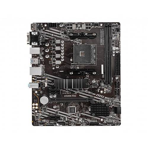 MSI A520M PRO DDR4 3200MHZ 1XVGA 1XHDMI 1XDP 1XM.2 USB 3.2 MATX AM4 (AMD AM4 5000/4000 /3000 SERS LE UYUMLU)