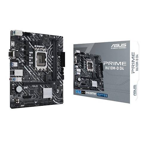 ASUS PRIME H610M-D D4 DDR4 3200MHZ 1XVGA 1XHDMI 1XM.2 USB 3.2 MATX 1700P (12. / 13. VE 14. NESL LEMC UYUMLU)