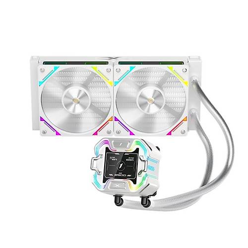 1ST PLAYER X STARSHIP 240MM BEYAZ ARGB IPS 2.4" DJTAL EKRANLI AM5,AM4/LGA 1851, LGA 1700 PREMIUM LEMC SIVI SOUTUCU