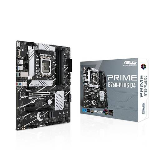 ASUS PRIME B760-PLUS D4 DDR4 5066MHZ 1XVGA 1XHDMI 1XDP 3XM.2 USB 3.2 ATX 1700P (12. / 13. VE 14. NESL LEMC UYUMLU)