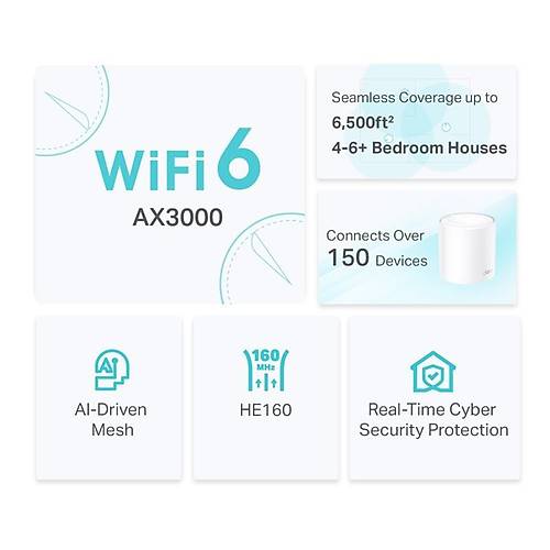 TP-LINK DECO X50 AX3000 MESH EV WI-FI 6 SSTEM (L)