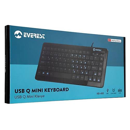 EVEREST KB-410 SYAH USB Q MINI KLAVYE