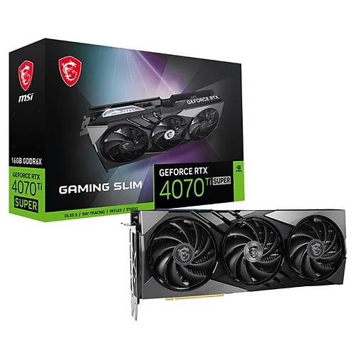 MSI GEFORCE RTX4070TI SUPER 16G GAMING X SLIM 16GB GDDR6X 256BIT 1XHDMI 3XDP EKRAN KARTI