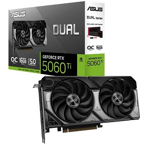 ASUS GEFORCE DUAL-RTX5060TI-O16G 16GB GDDR7 128BIT 1XHDMI 3XDP EKRAN KARTI