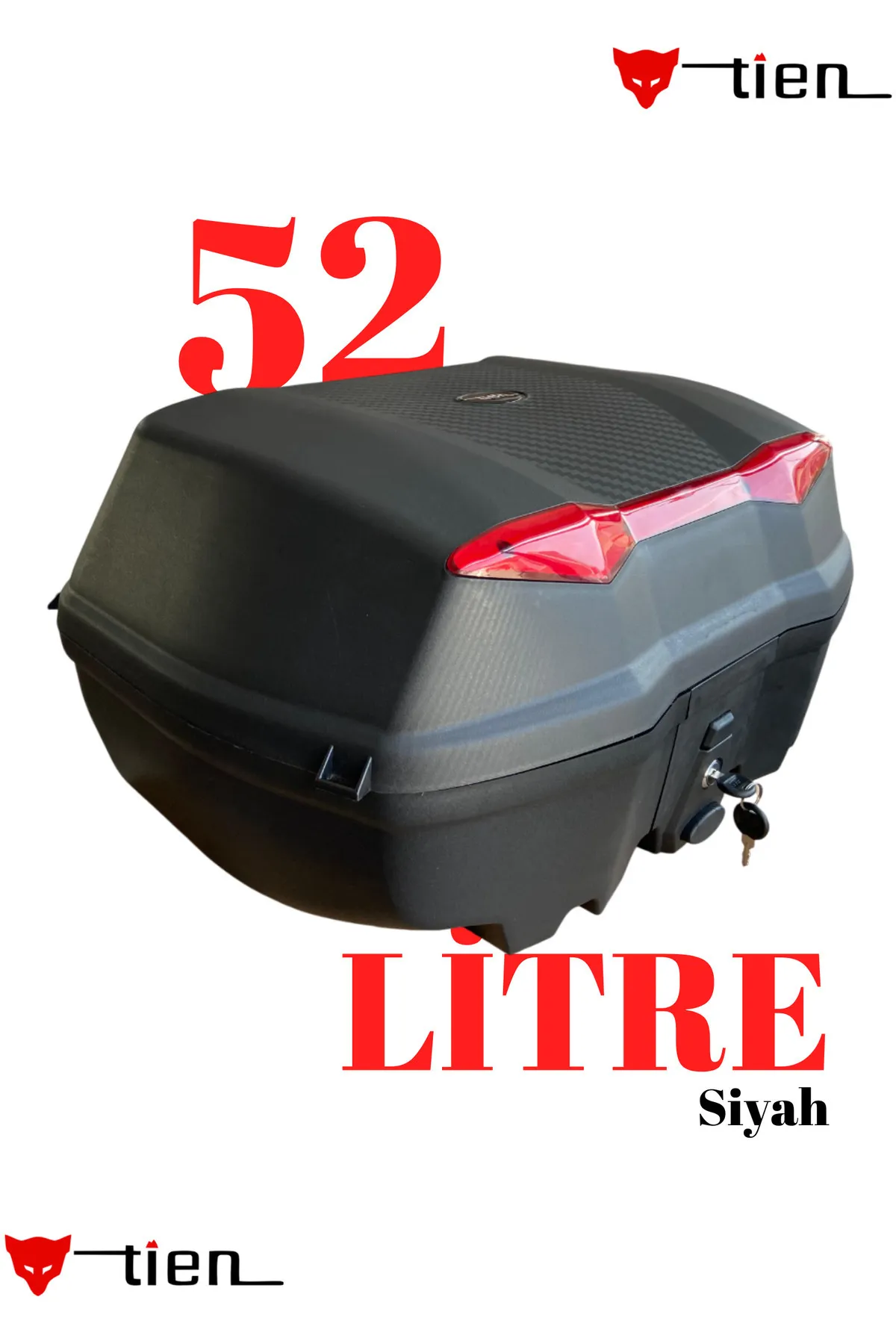 MOTOSİKLET ARKA ÇANTA SC 52 LT SİYAH