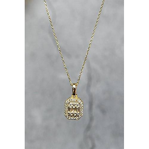 14 Ayar Sarı Altın Baget Kolye 2.30 gr