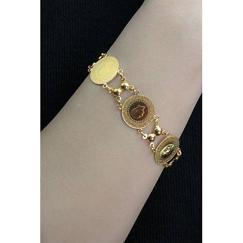 22 Ayar Altın Arası Toplu Altılı Çeyrek Dizme Bileklik