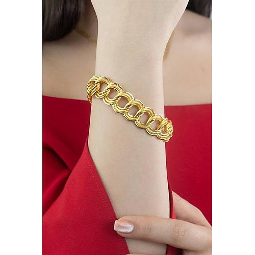 22 Ayar Altın Üç Halkalı Uzayyolu Bileklik 20 gr