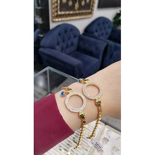 22 Ayar Çeyrek Altınlı Çerçeveli Pul Zincir Bileklik